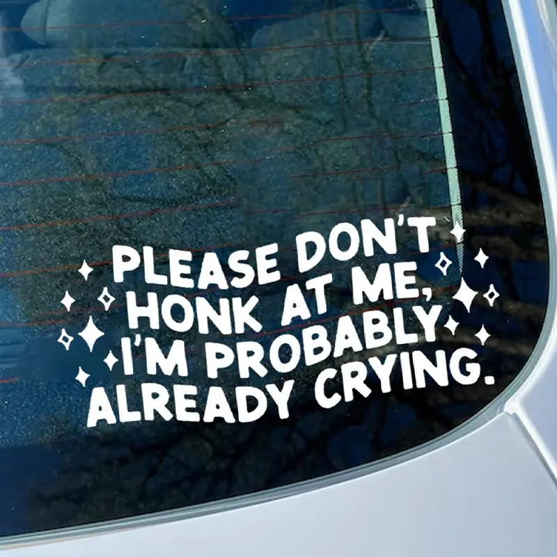 Funny Slogan Car Bumper Sticker, Trendy Car Decal Sticker, Cute Car Decorative Sticker, Universal Car Exterior Decoration Accessories for Women & Men 0