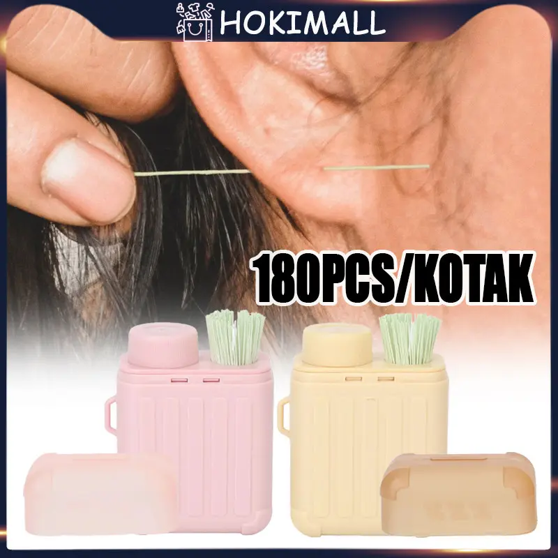 180Pcs Rasa Mint / Mawar Telinga Lembut Alat Benang Perawatan Telinga Aksesoris Pembersih Kerak Pembersihan Kerak Lembut Nyaman Telinga Lubang Pembersihan Line