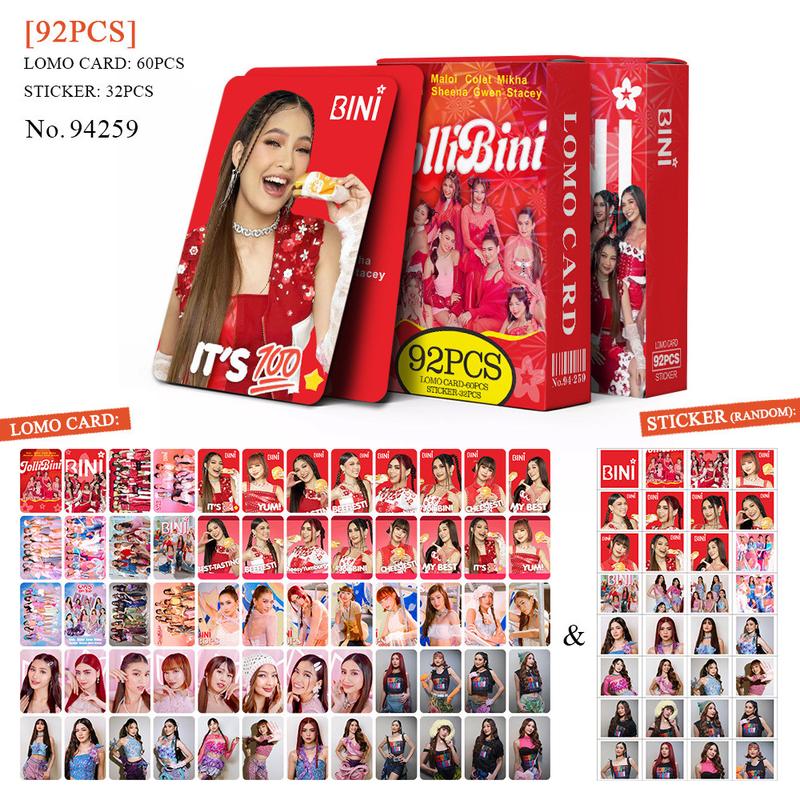 Product Introduction of 92Pcs Bini Lomo cards MIKHA BINI Photocards Bini Lomo Cards Album Stickers 4