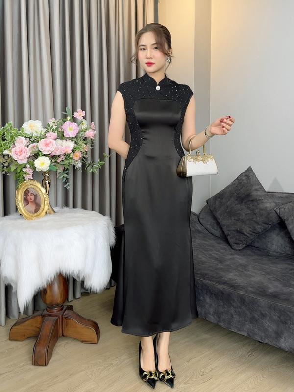 Đầm Trung Niên Linh Trà (LT2877 )Trẻ Trung Thiết Kế Trang Nhã Thanh Lịch Bigsize Đi Làm Đi Tiệc Cho Bà Cho Mẹ 2