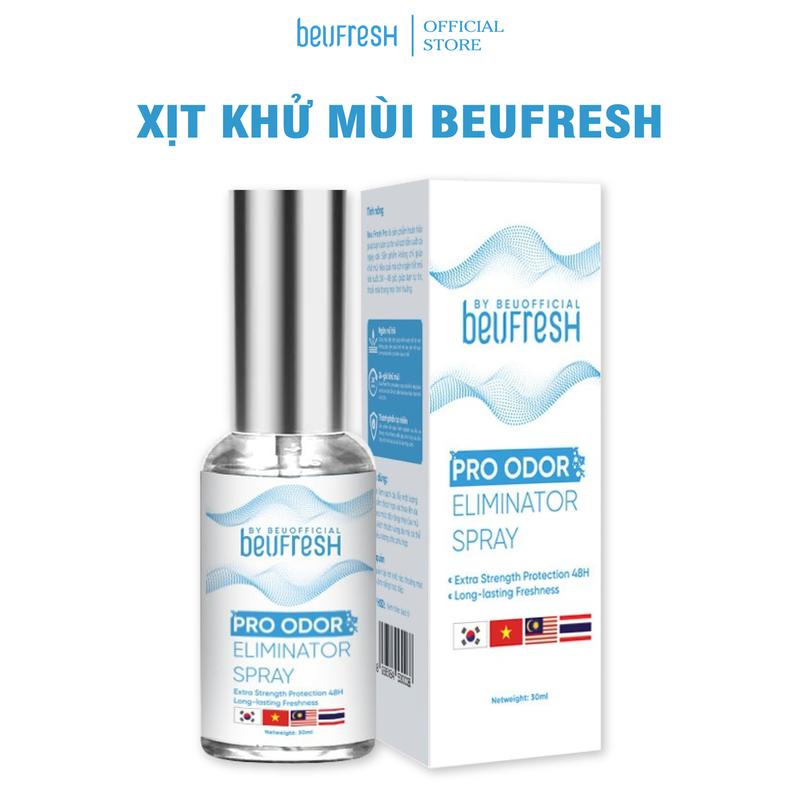 BEUFRESH PRO Xịt Khử Mùi Toàn Thân Tay Chân Nách cho Nam, Nữ Cảm Giác Dễ Chịu, Hỗ Trợ Giảm Thiểu Mồ Hôi Không Bị Ố Vàng - XN003