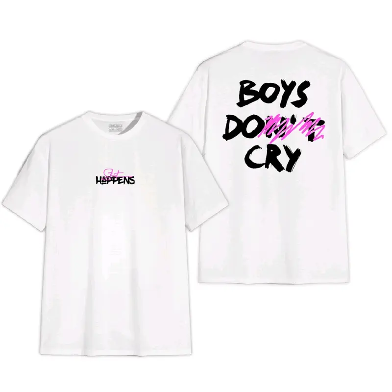 Shit Happens Store | T-shirt Kaos BOYS DONT CRY White 0