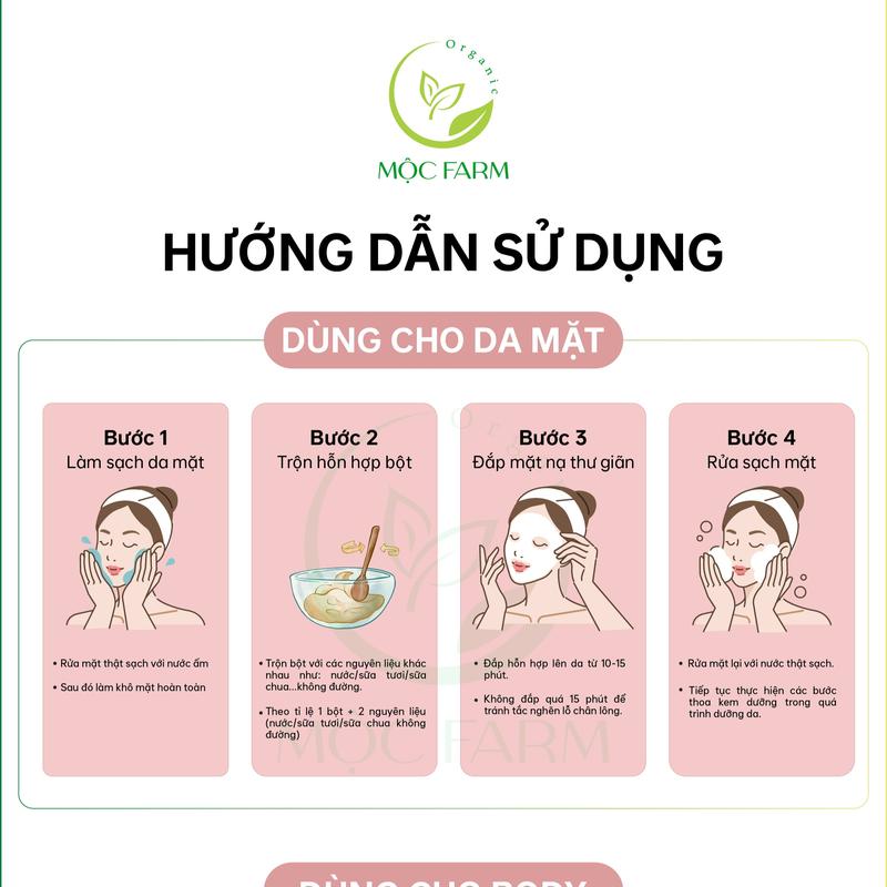 Bột Đậu Đỏ Mộc Farm, Sản Phẩm Skincare Cho Da Mặt Và Body, Hỗ Trợ Dưỡng Trắng Da, Mờ Thâm Sạm, Tẩy TBC 5