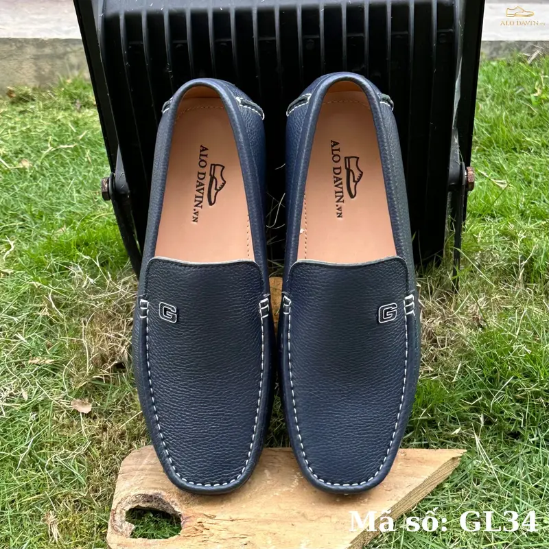 Giày lười Nam Alo Davin Da Bò Cao Cấp GL34 5
