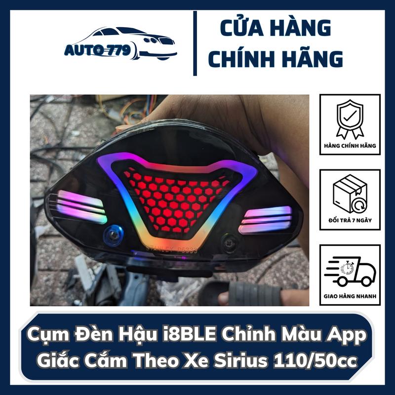 Cụm Đèn Hậu i8BLE Chỉnh Màu App Giắc Cắm Theo Xe Sirius Xăng Cơ 110/50cc