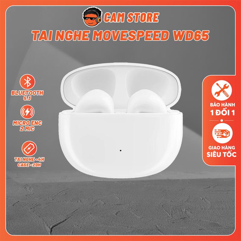 Tai Nghe Bluetooth Movespeed WD65 - Chất Âm Tốt, Kháng Nước IPX4, Đeo Thoải Mái