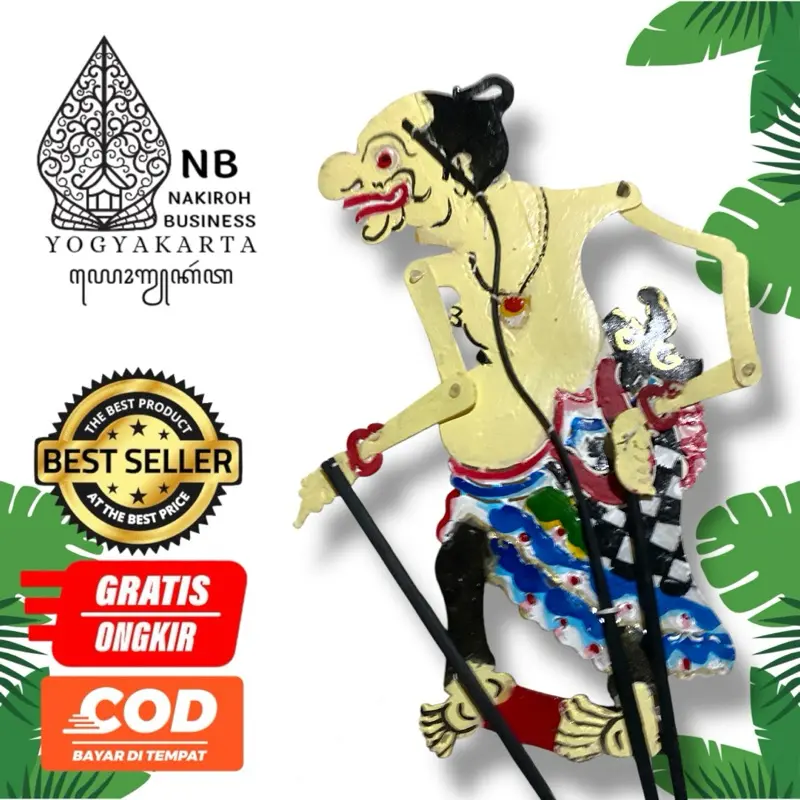 NAKIROHBUSINESS WAYANG kulit GARENG VERSI SENO BAHAN KULIT SAPI ASLI -+ 45 CM 0