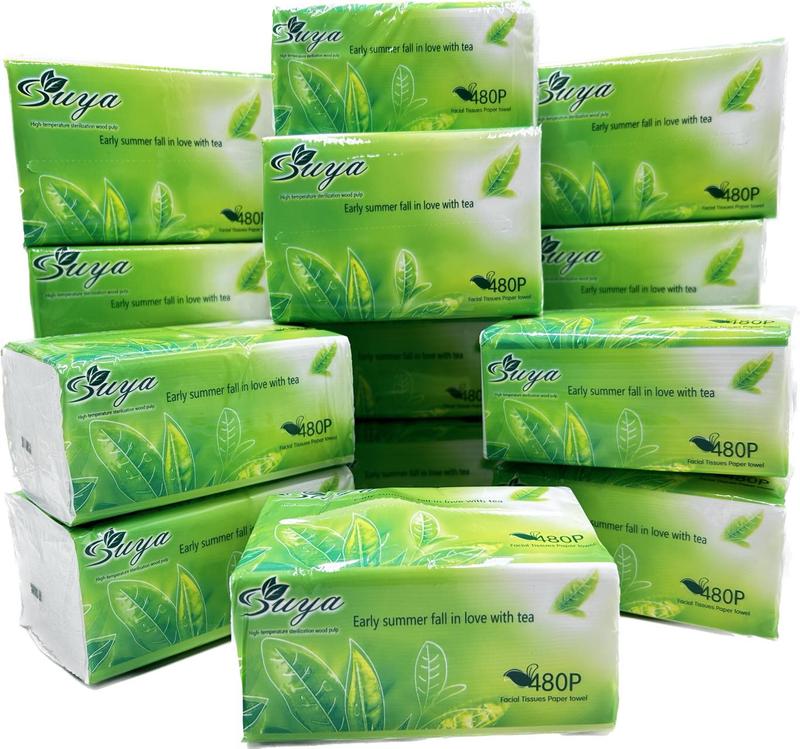 1pack (8pcs) SUYA Organic green tea Facial Tissue Paper towe - TikTok ...