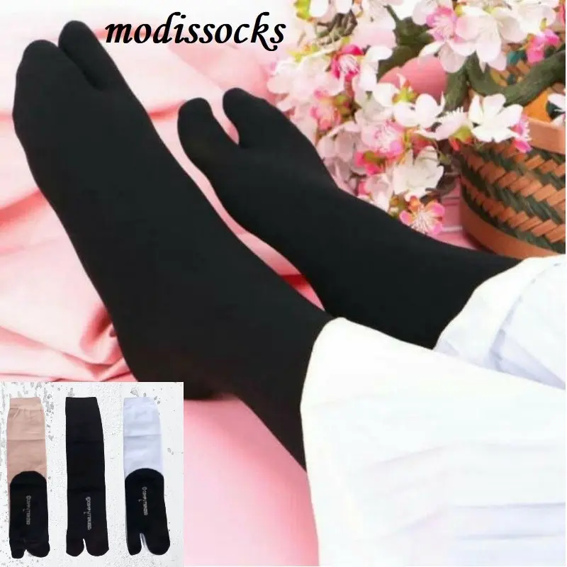kaos kaki muslimah polos telapak hitam nilon premium wainta Dewasa Motif Panjang