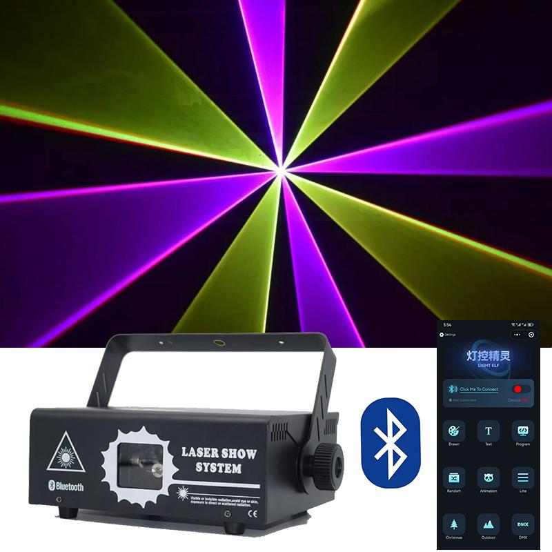 500mw/2W Bluetooth APP Laser Light Phone control DMX 512 Stage - TikTok ...