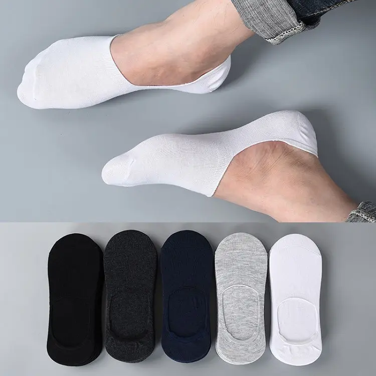 [Combo 5 Đôi] Tất Lười Nam Nữ TL01 Có Đế Cao Su Ở Gót Chân Chống Trơn Trượt