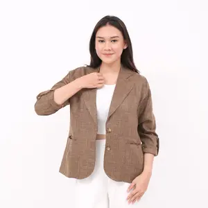 LAMUDYA - Abrina | Blazer Kasual Wanita | Blazer Linen