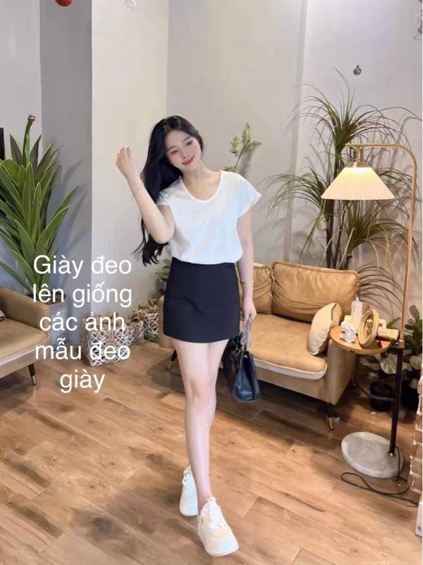 Product Introduction of Giày thể thao nữ (mẫu mới về giá trải nghiệm) mặc váy, quần áo đều đẹp, đế cao su chống trượt cao 5cm tôn dáng 25