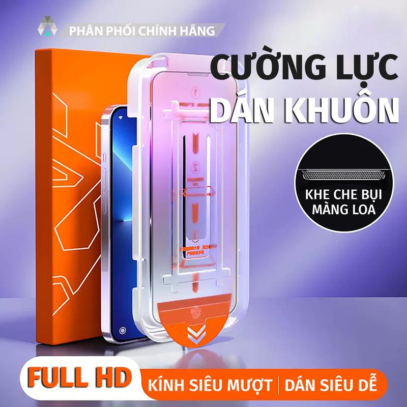 Kính Cường Lực Khuôn Trợ Dán Cho iPhone Trong Suốt - Chống Nhìn trộm, Độ Cứng 6H, Siêu Mượt Cho Dòng iP X Xr Xs Max 11 12 13 14 15 16 Series 16 Pro Max