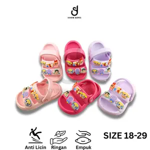 Dominic Sandal selop Anak Cewek Cowok Sandal Tali anak Jibbiz Super Cute Empuk Trendy  Size 18-29