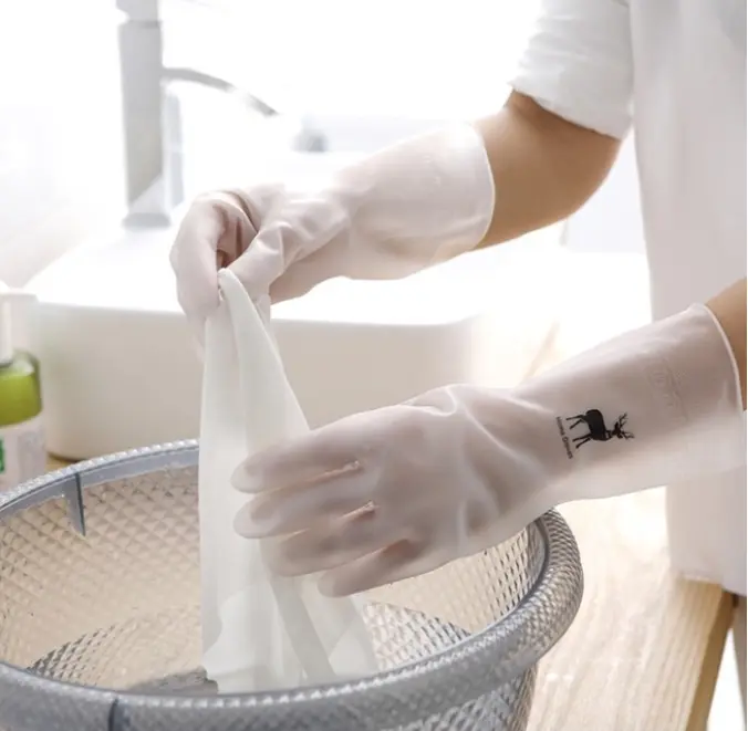 Găng tay hươu cao su siêu dai, bao tay hươu cao su rửa chén bát chống ăn mòn bảo vệ da tay 2