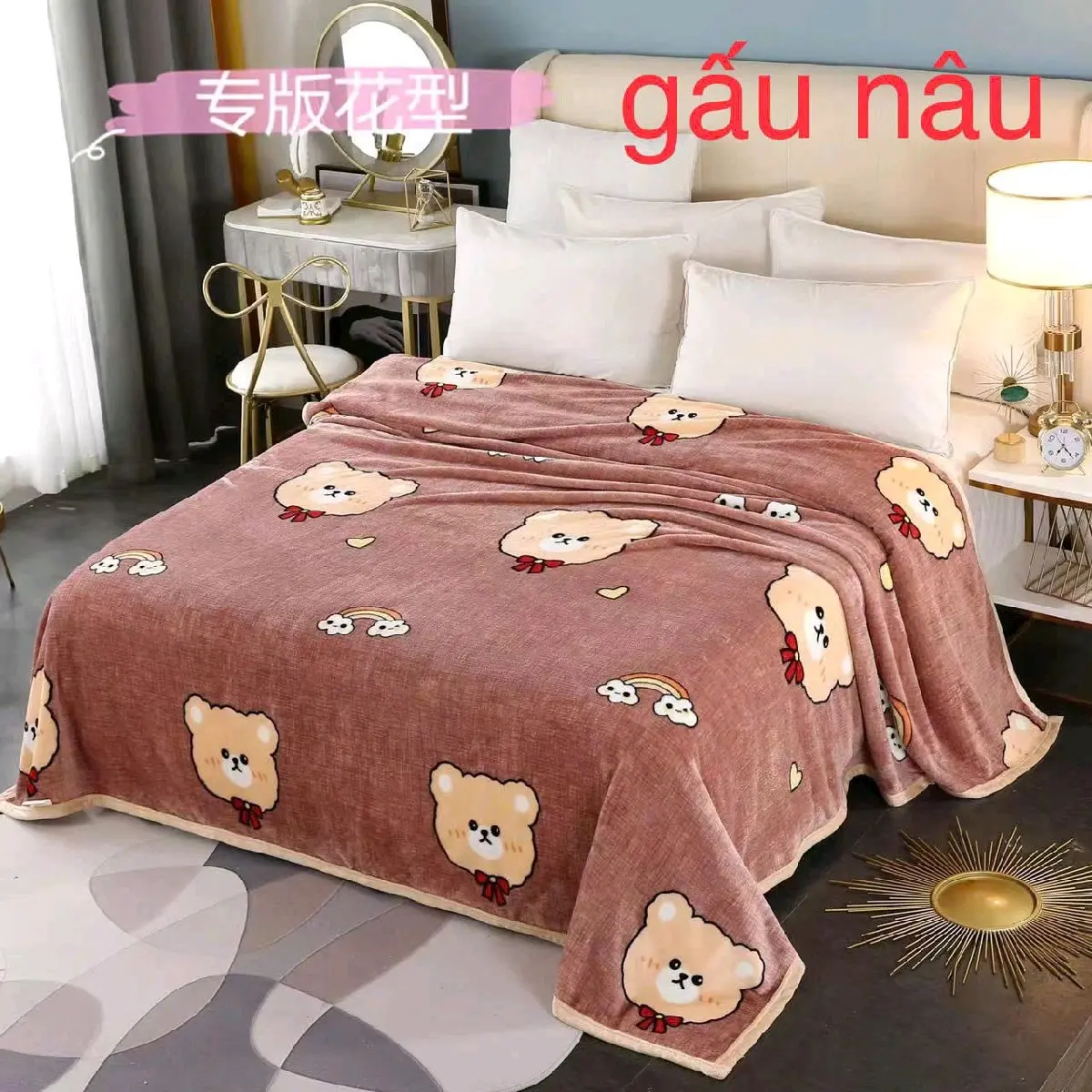 chăn tuyết nhung 2m*2m2