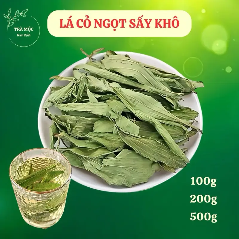 Lá Cỏ Ngọt Sấy Khô - Hàng đẹp nguyên lá - Túi 100g - 200g - 500g Nước Trà Tea Chè Trà 0