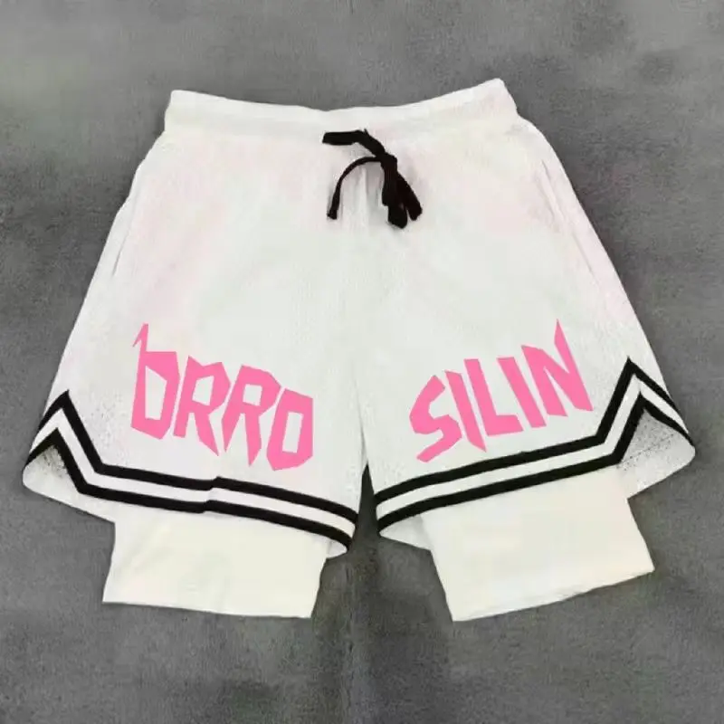 Quần Bóng Rổ 2024 Quần Soóc Hai Lớp Mỹ Quần Tập Luyện Unisex Chạy Bộ Thể Dục Dáng Rộng Thoáng Khí Và Nhanh Khô Mùa Hè