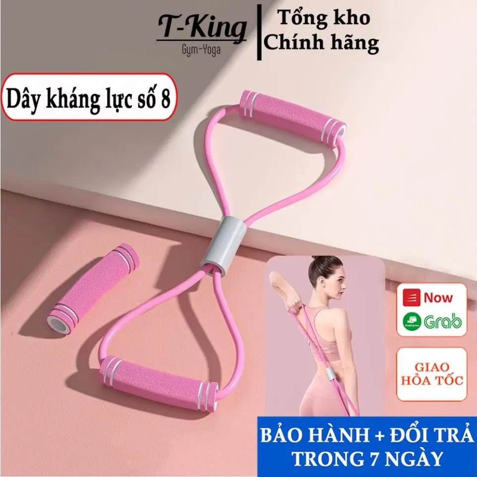 Dây Kéo Tập Gym, Tập Cơ Tay  Dây Đàn Hồi  Cao Su  Tập Tay Vai Dây Kháng Lực Tập Gym Hình Số 8 Dành Cho Nam Nữ