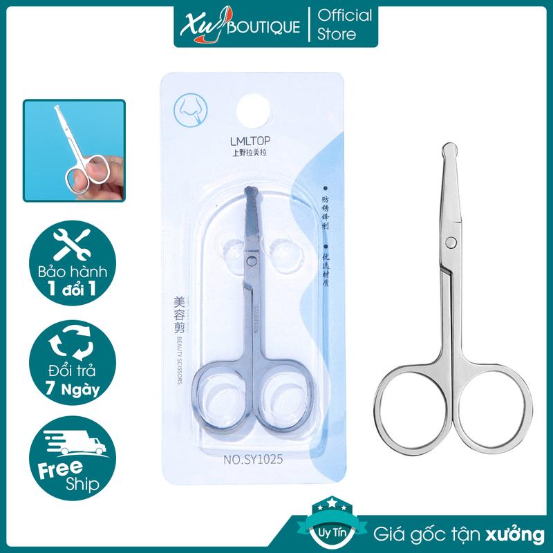 Kéo Mũi Tròn Inox LMLTOP Cắt Tỉa Tóc, Lông Mũi, Lông Mi, Lông Mày An Toàn Tiện Lợi