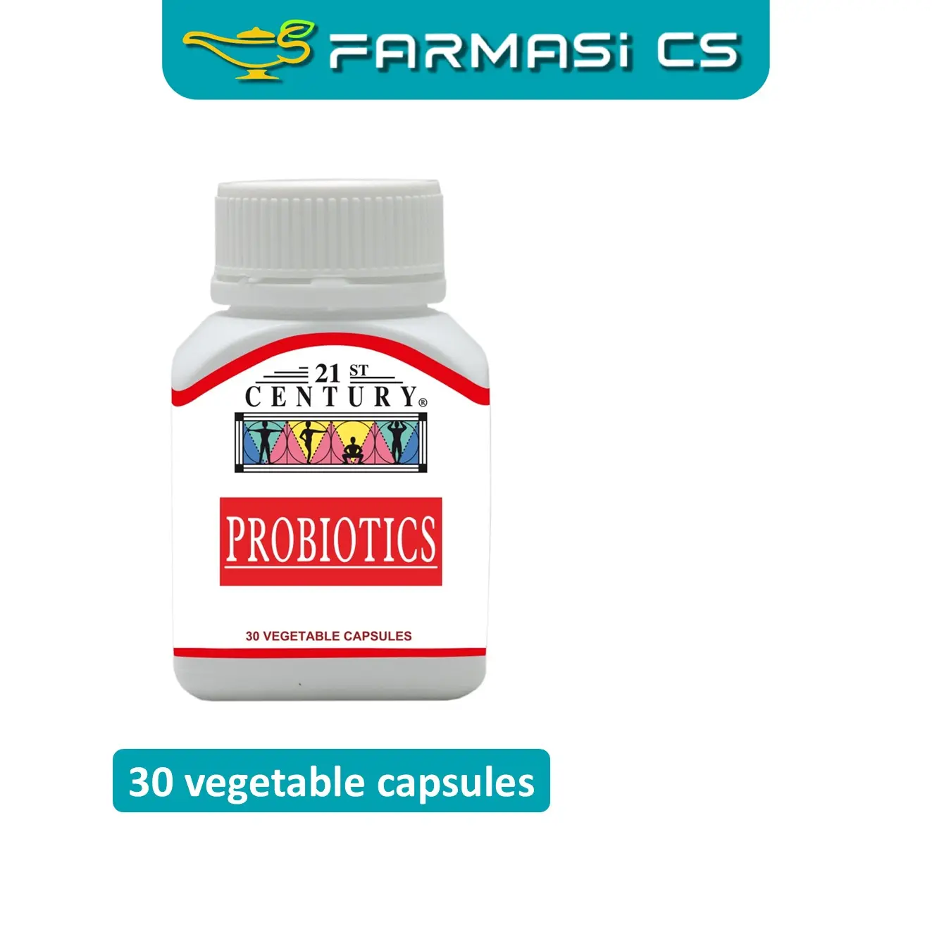 21st Century Probiotics 30 Vegetables Capsules EXP:09/2027 [ Probiotik Probiotic Farmasi  CS ]