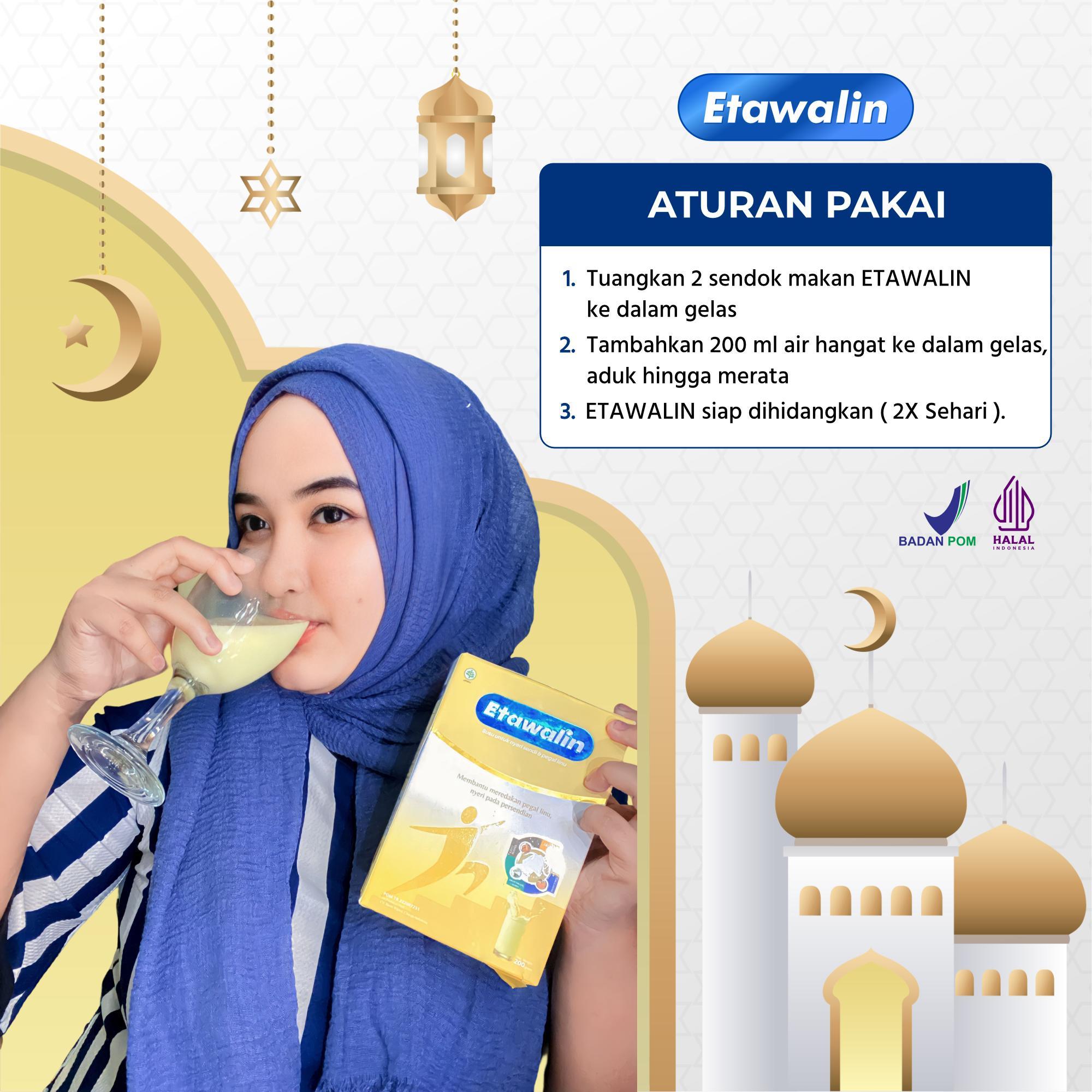 PAKET 2 BOX SUSU ETAWALIN ORIGINAL I 200 GRAM | BPOM | AKUN RESMI ETAWALIN ORIGINAL [ minuman berkhasiat terbuat dari susu kambing etawa yang dipadukan dengan bahan rempah pilihan] Dairy Milk Bubuk