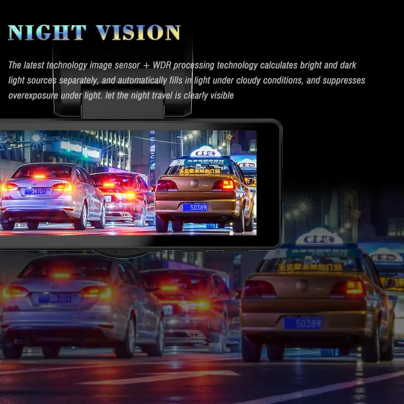 4K Car Video Recorder, 1 Set WiFi Dash Cam, 1080P Car Camera, Dual Lens Car Video Recorder, AHD HDR WDR Loop Recording Backup Camera, Parking Monitoring Night-Vision 3