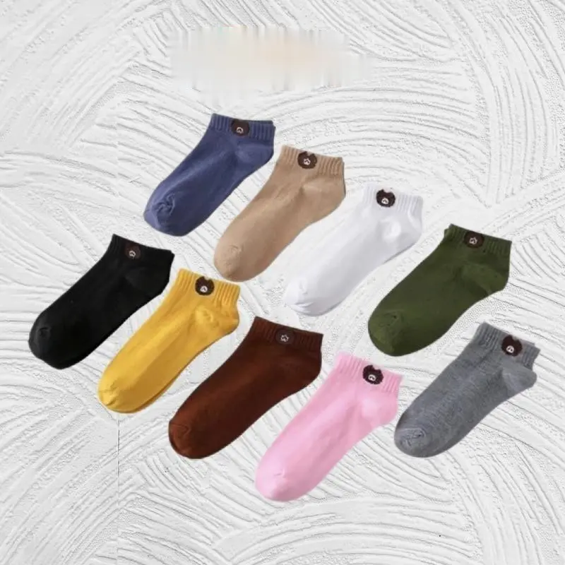Kaos Kaki Pendek Motif Bear - Free Pouch (Warna Mix) - Wanita 2