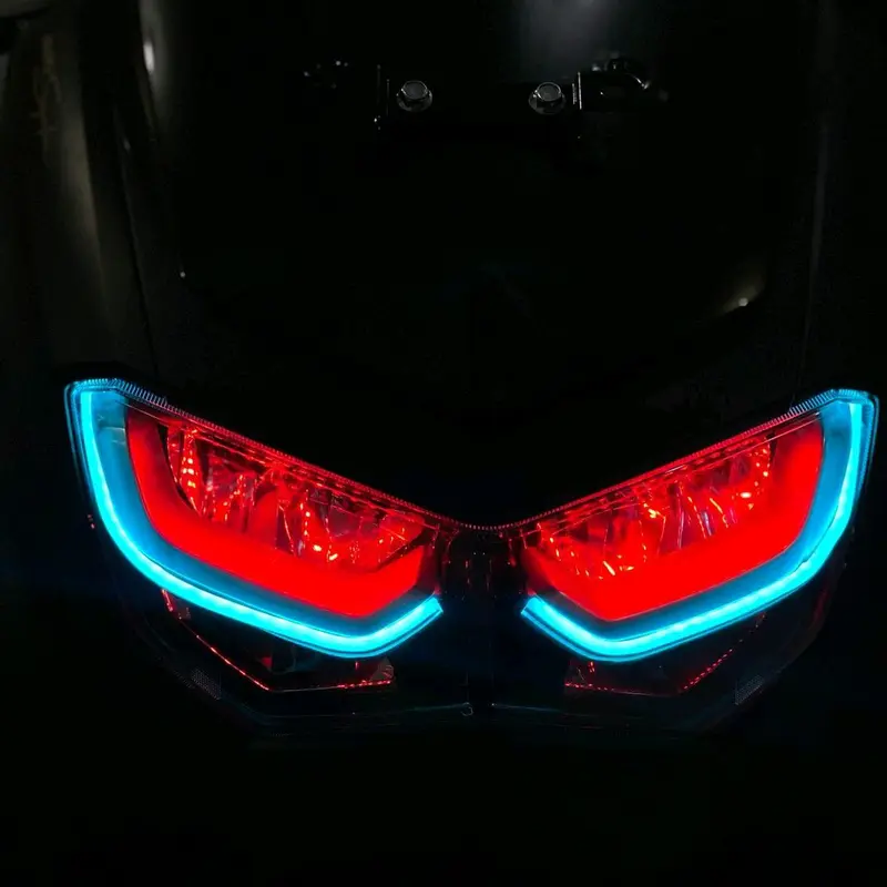 Terbaru paket lampu alis nmax new 2020 sampai 2023 free demon eye devil eye no bintik terang Asli 3