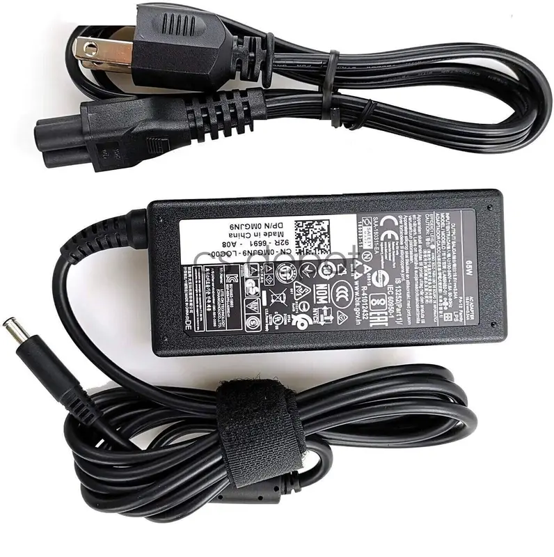 Bộ sạc zin đầu nhỏ cho laptop dell Inspiron 11 13 14 15 17 3000 5000 7000 Vostro Serie 65w mới 100% 3