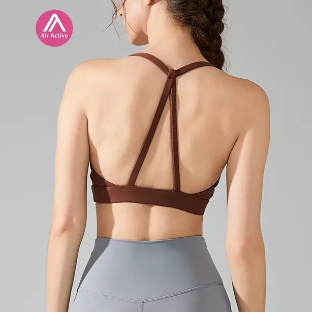 Yoga Sports Bra Sexy Back Shockproof Lycra