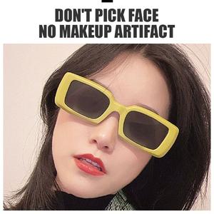 FSG74 y2k Retro Sunglasses Pastel Rectangle Lightweight Design for Women Summer Shades  Frames Glasses