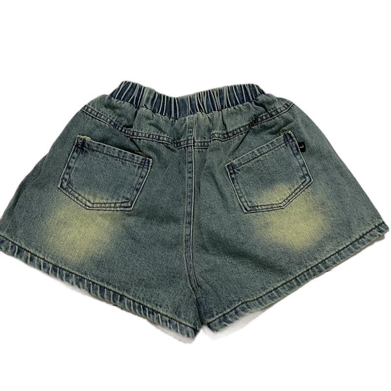 Quần jean đùi màu bụi cá tính hot trend cho bé gái 17-30kg 2