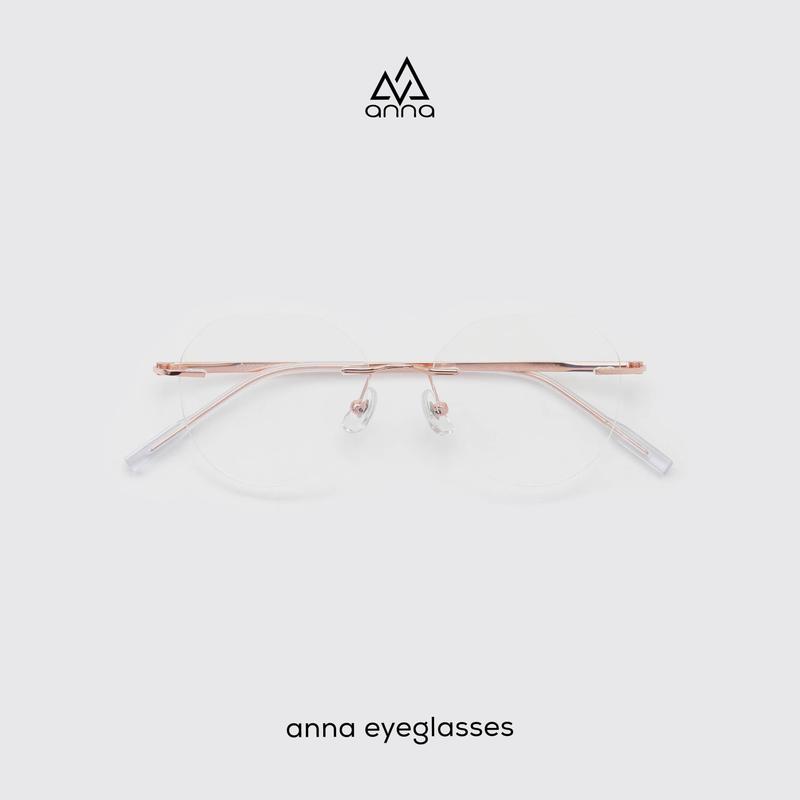 GỌNG KÍNH không viền TN1005 chất liệu TITAN CAO CẤP ANNA, KÍNH GỌNG KHOAN NAM NỮ
