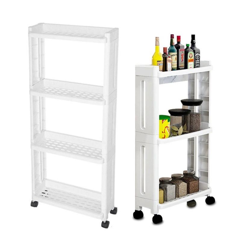 Kệ khe Hẹp Di Động COZY HOME 3 4 Tầng Có Bánh Xe rổ để sau cửa Nhựa PP Cao Cấp Độ Bền Cao Nhà Bếp Kitchen