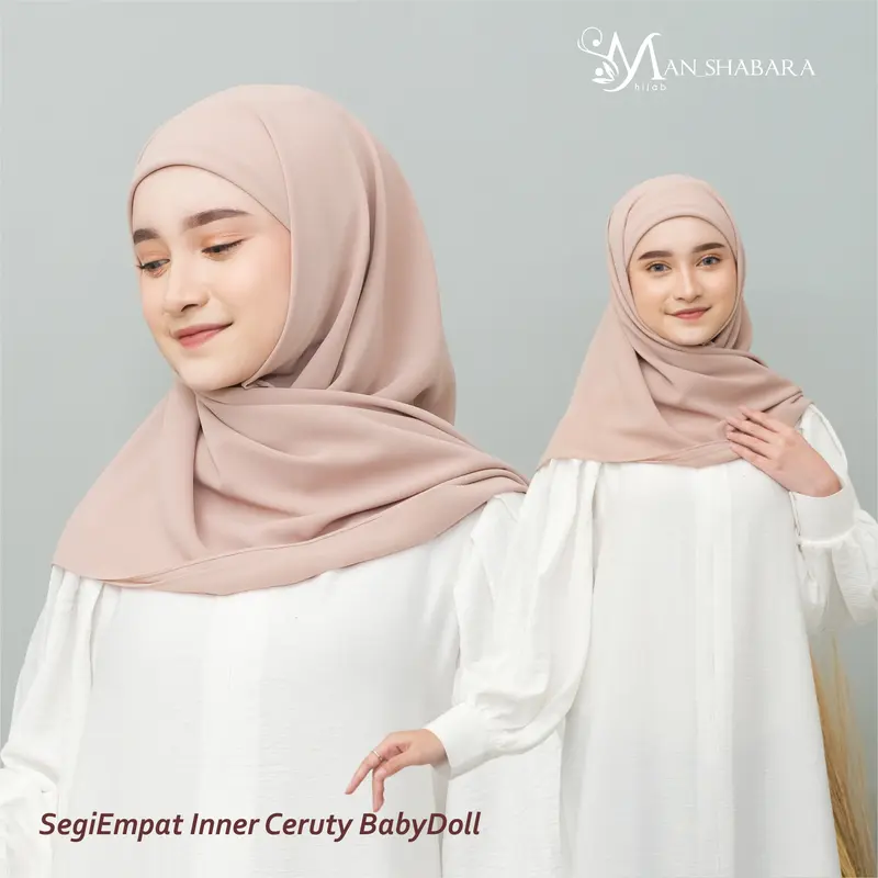 JILBAB SEGIEMPAT INNER/SEGI EMPAT INSTAN INNER 2 Lapis/SEGIEMPAT INNER 2IN1 3