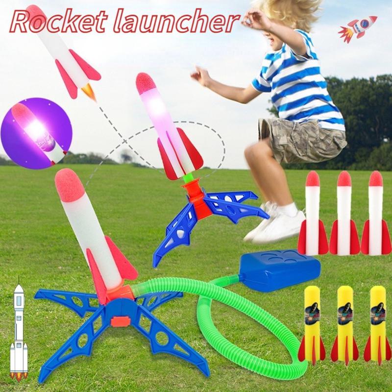 Kid Rocket Launch Chamber Inflatable Toy Outdoor Luminous Ejection ...