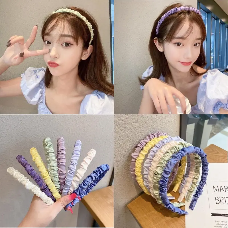 Cài Tóc Vải Satin Phong Cách Hàn Quốc Thời Trang Dễ Thương Ngọt Ngào Cho Nữ