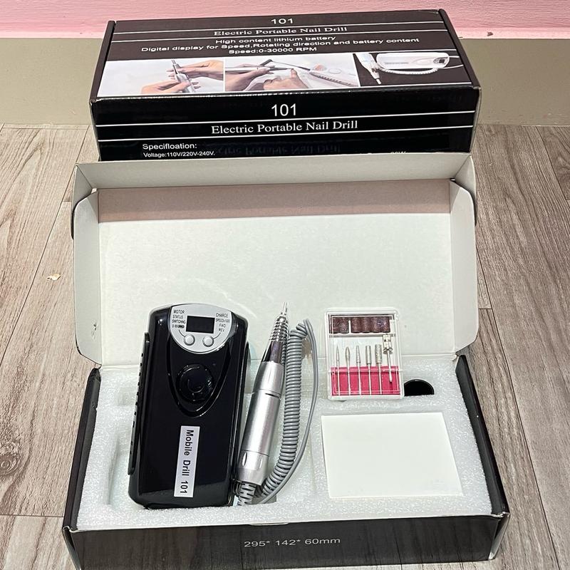Máy mài móng Drill 101 Màu Đen+Hồng Đậm Hơn ảnh xíu ạ