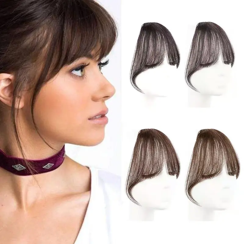 Tóc Giả Mái Bằng Không Khí, Dành Cho Nữ, Với Trán Và Trán Tự Nhiên, Miếng Dán Tóc Vô Hình Thích Hợp Cho Khuôn Mặt Tròn, Phong Cách Pháp, H4J4 0