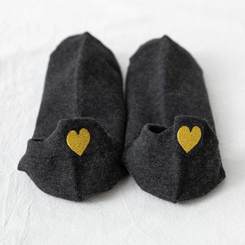Product Introduction of Vớ Thuyền Thêu Tình Yêu, Comorta, Vui Nhộn, Vớ Ngắn Cắt Nông Vớ Cotton Dễ Thương, Dành Cho Nữ 11