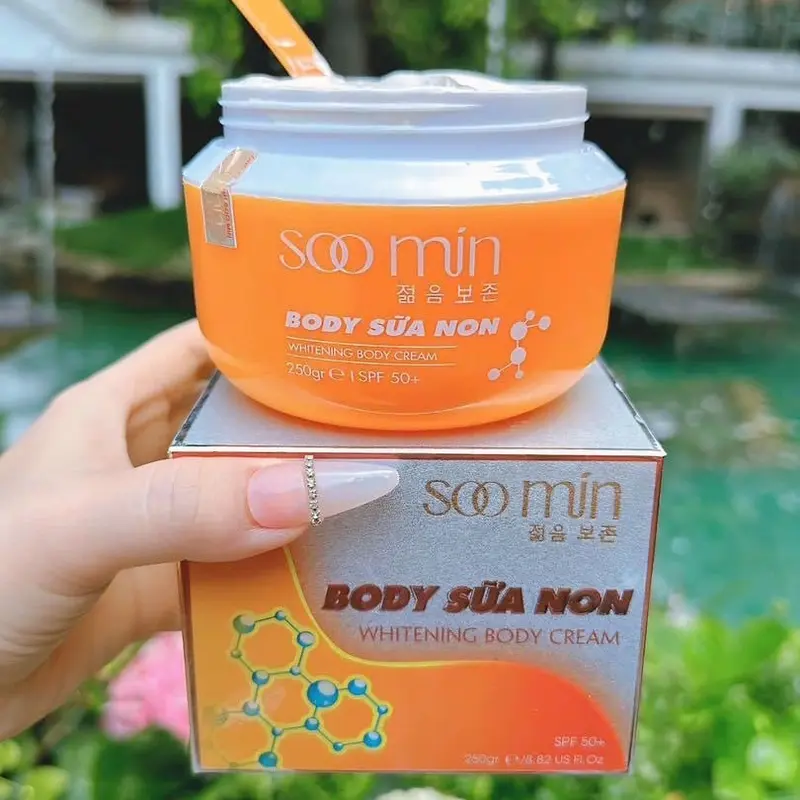 Combo 2 Hộp ￼Kem Body  Sữa  Non  Soon Min Hàn Quốc Giúp Trắng Da , Phục Hồi Da Hư Tổn, Chống Nắng 7