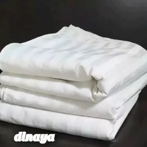 Quilt cover | Duvet cover garis putih salur putih | Katun cvc Premium Katun lokal | quilt cover hotel