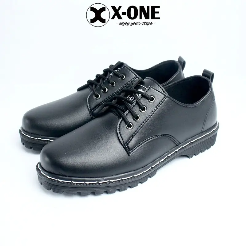 SEPATU FORMAL PRIA | X-ONE FOOTWEAR “MOSCOW DOCMART” Hitam docmart brand lokal Shoes 2