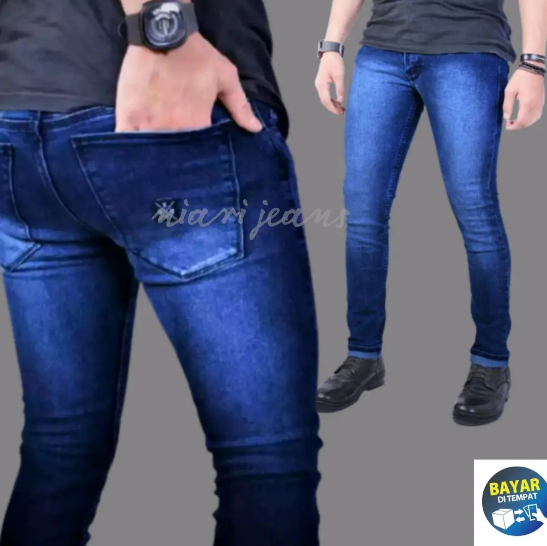 cod Celana Jeans Panjang Pria Celana Pensil Cowok Denim Celana Jeans Pria Slim Fit Bisa Bayar Ditempat