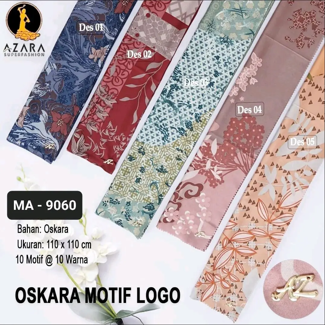 Kerudung Segi Empat Azara Oskara dan Voal Miracle Umama Motif Non Logo 100 Ribu 7 Pcs - Lembut Nyaman Kerudung Square - Metal.SEO