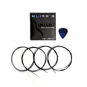 Senar Ukulele KLIRE'S Solid Black Hitam Premium Nylon 4 pcs/set