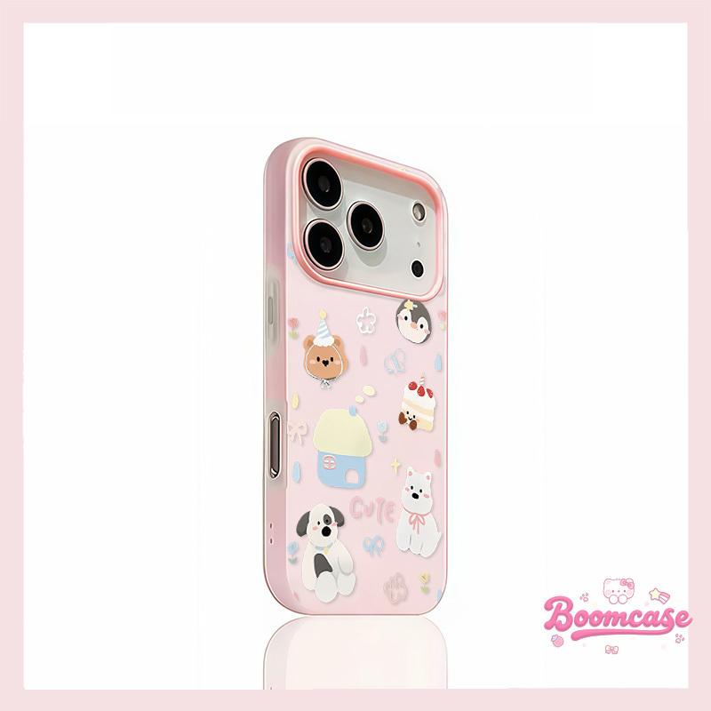 Ốp Lưng Cho IPhone 11 17 13 12 15 16 14 Pro Max 11 12 15 16 Pro 7Plus 6s 8 14 6 15 7 16 Plus Air XR X XS Max Gấu Đáng Yêu Con Chó Con Trắng Bướm Xanh Nhiều Màu Sắc Nơ Bánh Hoa Macaron Màu Kẹo 2 Trong 1