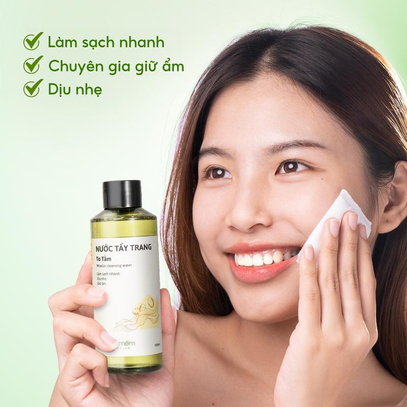 Nước Tẩy Trang Và Làm Sạch Cho Mọi Loại Da Tơ Tằm Cỏ Mềm 150ml 4